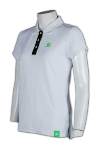 P269polo衫訂造  撞色胸筒 polo衫製作      白色